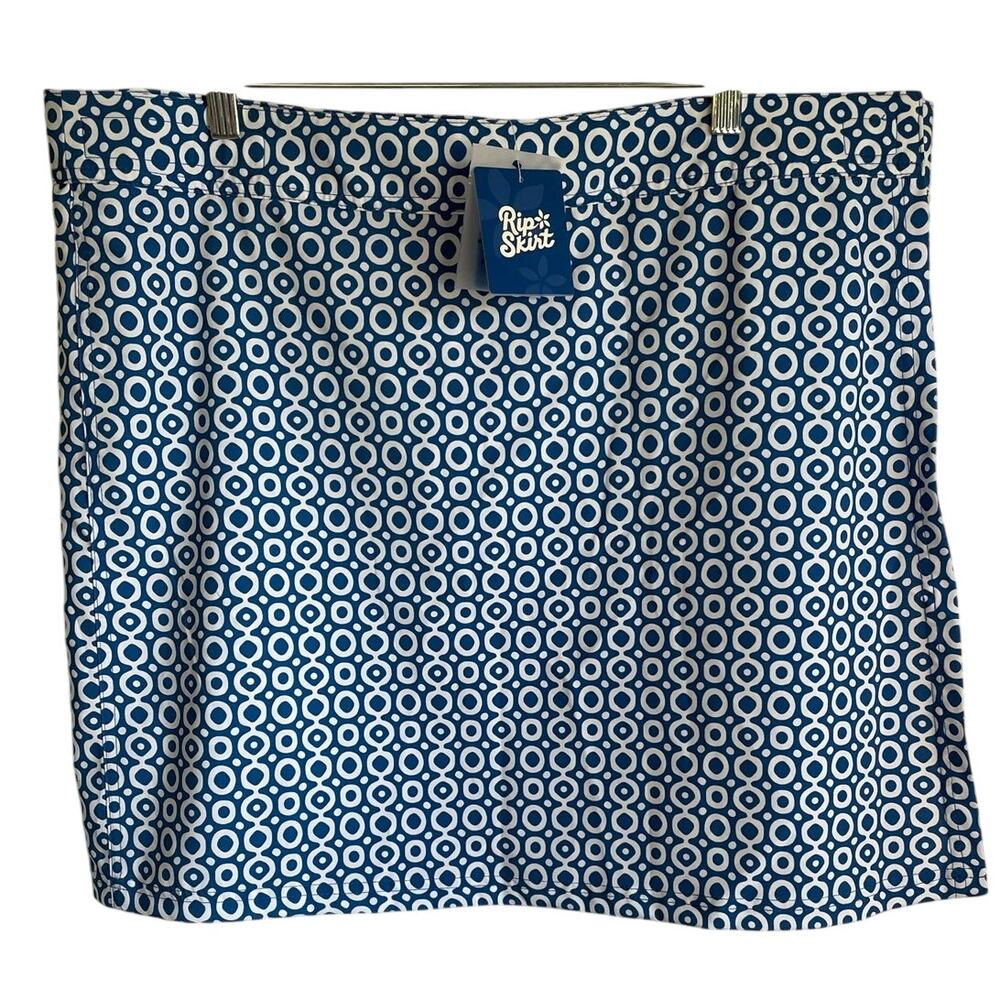 Rip Skirt Hawaii NWT Dot Dot Dot Classic Blue Wrap Skirt Sz XXL Cover Up Travel